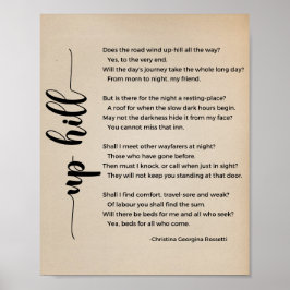 Up Backe Dikt Christina Georgina Rossetti Vintage Poster
