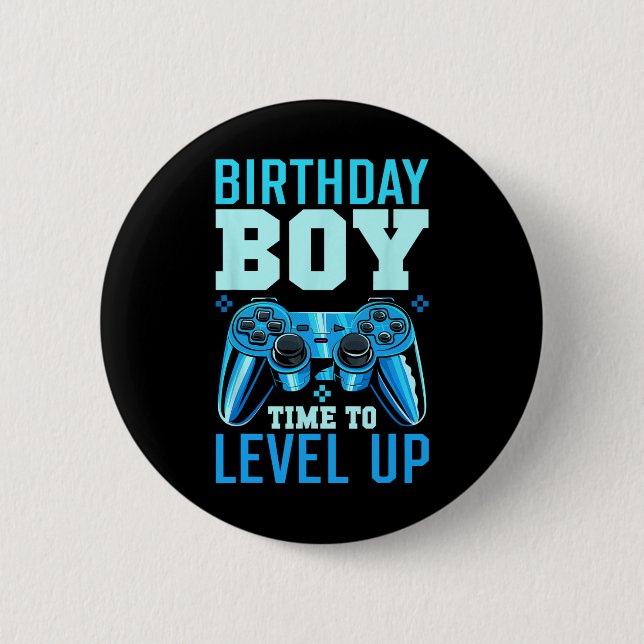 Up Birthday Boy Matching Gamer Party - Clic Fit1 Knapp (Framsida)