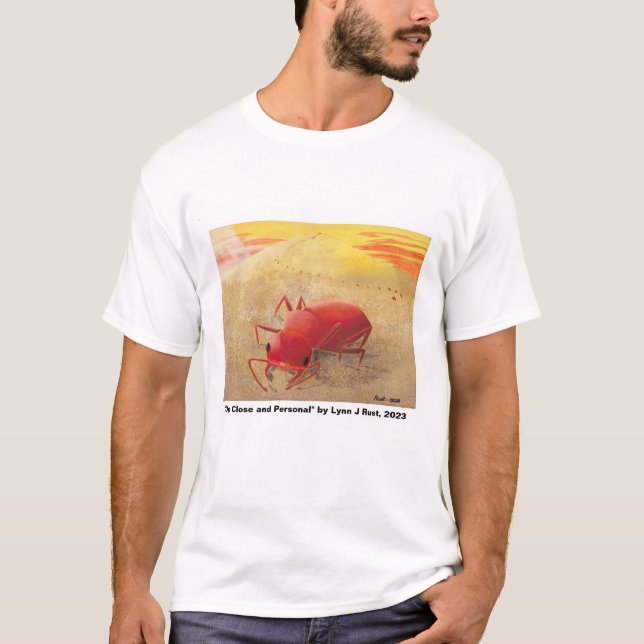 "Up Close and Personal" art T-Shirt (Framsida)