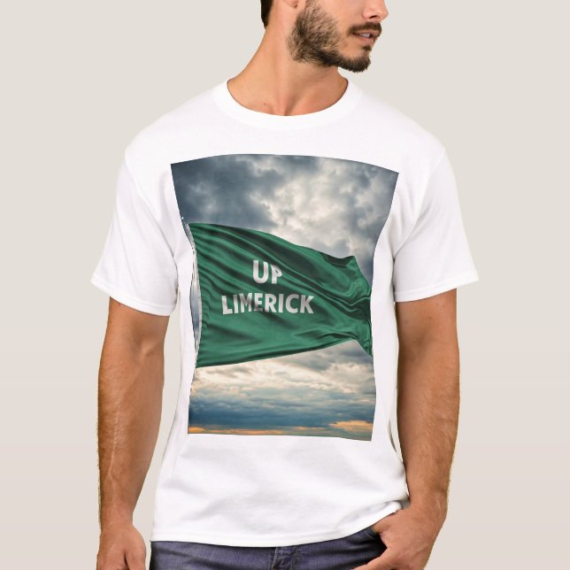 ’Up Limerick’ G.A.A. themed T-Shirt (Framsida)