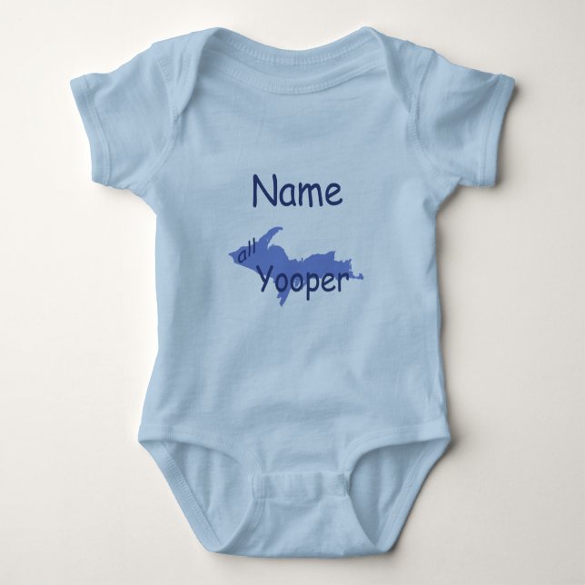 UP Michigan All Yooper Boy Anpassningsbar Infant C Tee (Framsida)