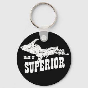 UP Michigan State of Superior Yooper Keychain 2 Nyckelring