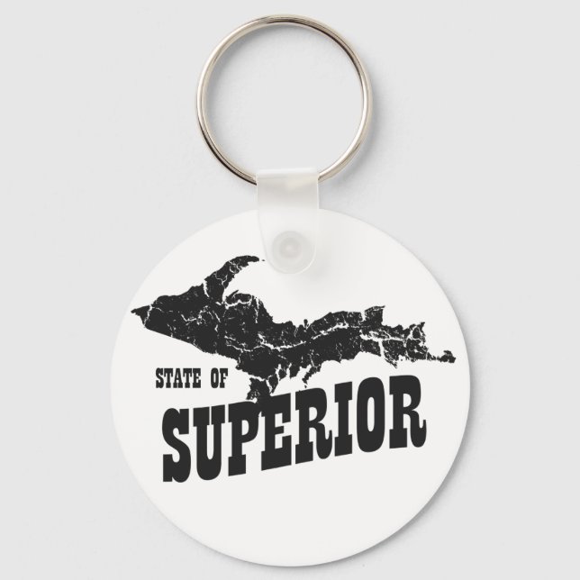 UP Michigan State Superior Yooper Keychain Nyckelring (Framsida)