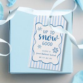 Up To Snow Good Winter Snowflake Bachelorette  Presentetikett