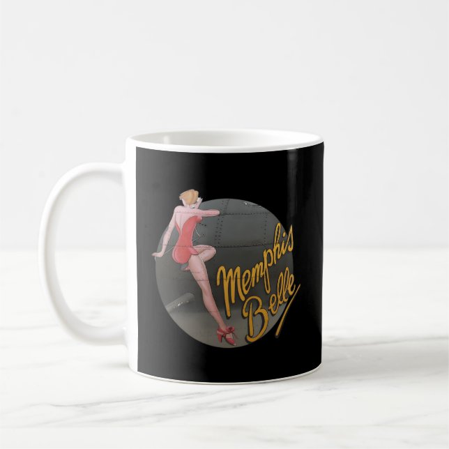 Up Wwii B-17 Flies Fortress Memphis Belle Kaffemugg (Vänster)