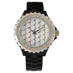 Upa epops epops Tiled Mönster Armbandsur