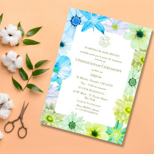 Upanayanam aka Hindu Heliga Tråden Janeu Ceremoni Inbjudningar