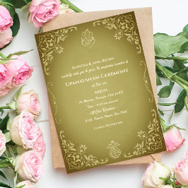 Upanayanam alias Hindu Heliga Thread Janeu Ceremon Inbjudningar