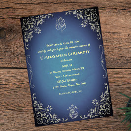 Upanayanam alias Hindu Heliga Thread Janeu Ceremon Inbjudningar