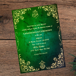 Upanayanam alias Hindu Heliga Thread Janeu Ceremon Inbjudningar