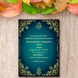 Upanayanam alias Hindu Heliga Thread Janeu Ceremon Inbjudningar
