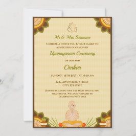 Upanayanam Ceremony-inbjudan, Janoi-kort Inbjudningar