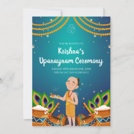 Upanayanam-inbjudan Trådceremoni inbjuder Inbjudningar