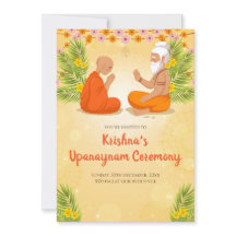Upanayanam-inbjudningar & Trådceremoni-inbjudninga