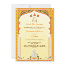 Upanayanm-inbjudningskort, Thread Ceremony Card