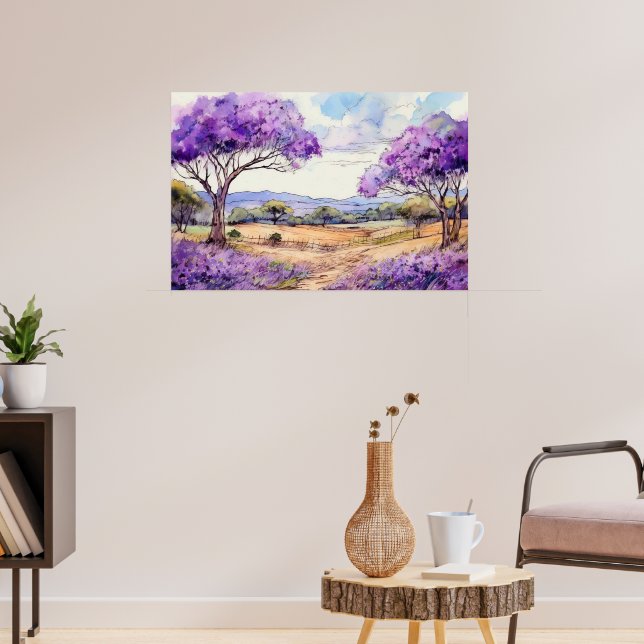 Upcountry Maui Jacaranda Poster (Vardagsrum 3)