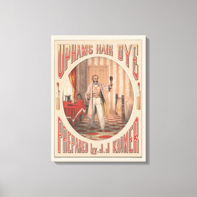 Uphams Hair Dye, Circa 1864 Canvastryck (Framsida)