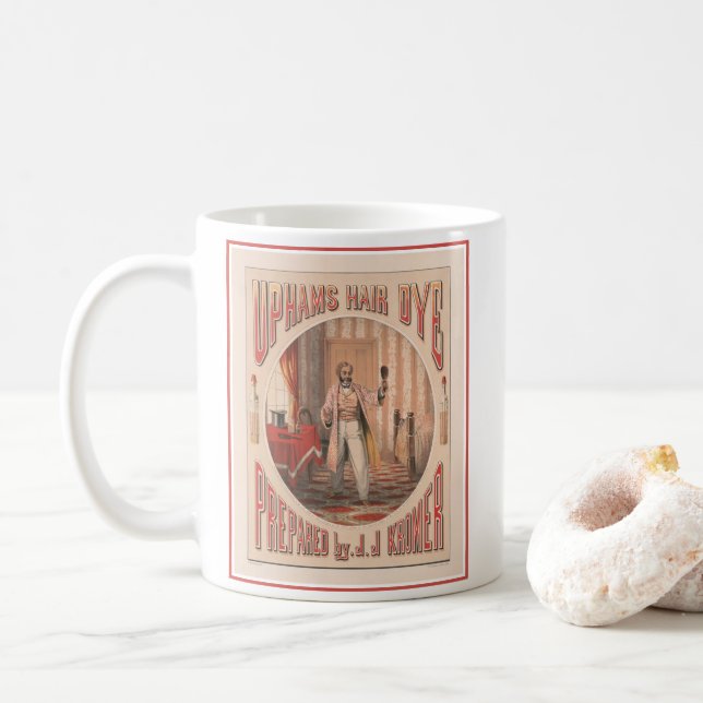 Uphams Hair Dye, Circa 1864 Kaffemugg (Med munk)