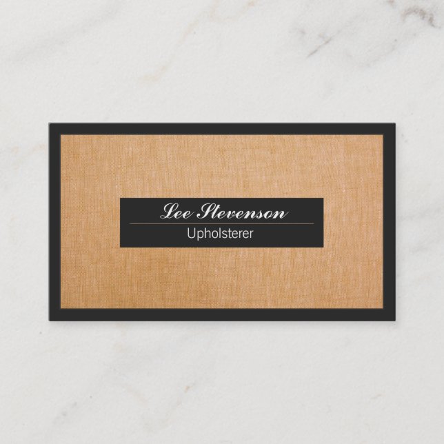 Upholsterer-Affärskort Visitkort (Framsida)