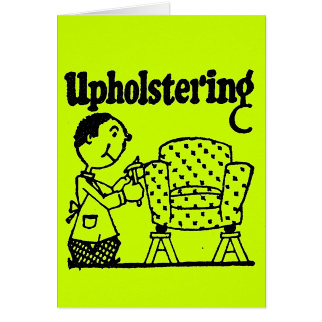 UPHOLSTERY HÄLSNINGSKORT (Framsidan)