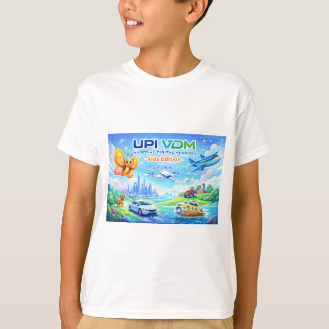 UPI Virtuella Digitala Museum - Barnupplaga T Shirt (Framsida)