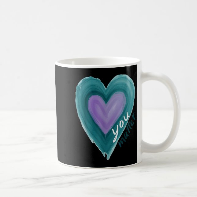Uplifting you  Suicide Prevention Heart Design  Kaffemugg (Höger)