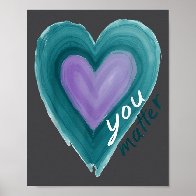 Uplifting you  Suicide Prevention Heart Design  Poster (Framsidan)