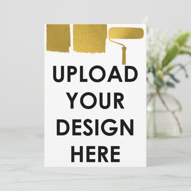 Upload Custom 5x7" Blank Promotional Business Inbjudningar (Stående Fram)