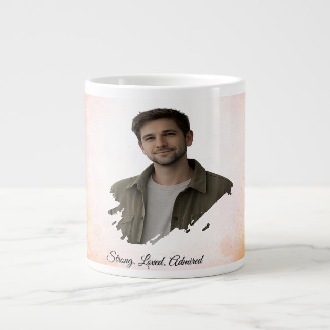 Upload His Photo- Personalized Custom Gift for Him Jumbo Mugg (Framsidan)