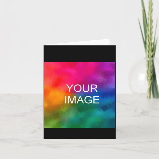 Upload Photo Add Text Template Kids Girls  Kort (Framsida)