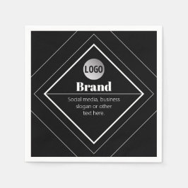 Upload Your Logo & Customizable Text Design Pappersservett