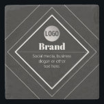 Upload Your Logo & Customizable Text Design Stenunderlägg<br><div class="desc">Customizable modern design with your own logo.</div>