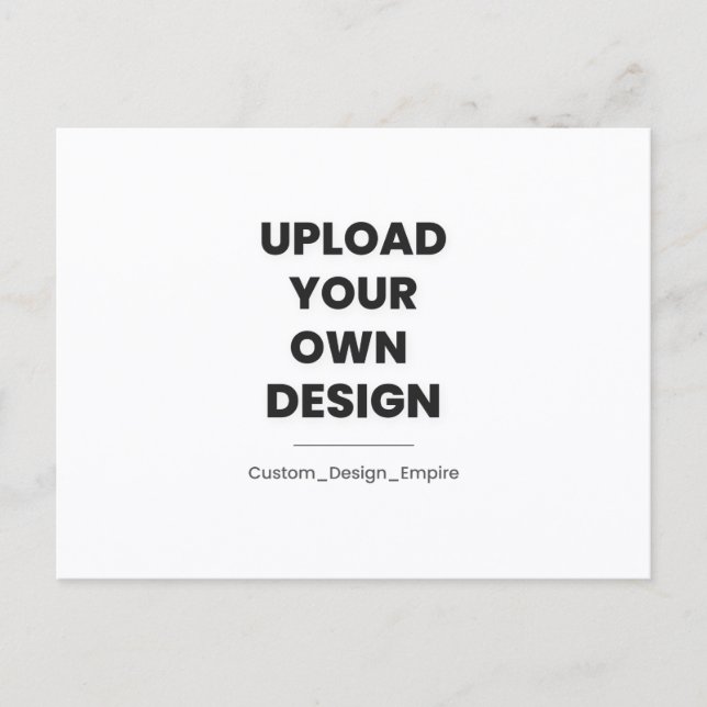 Upload Your Own Design Here Custom Inbjudan Vykort (Framsida)
