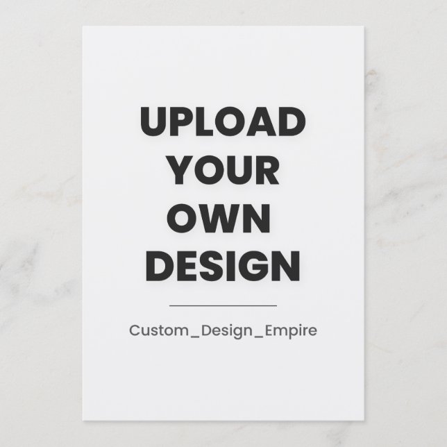 Upload Your Own Design Here | Custom Program (Framsida)
