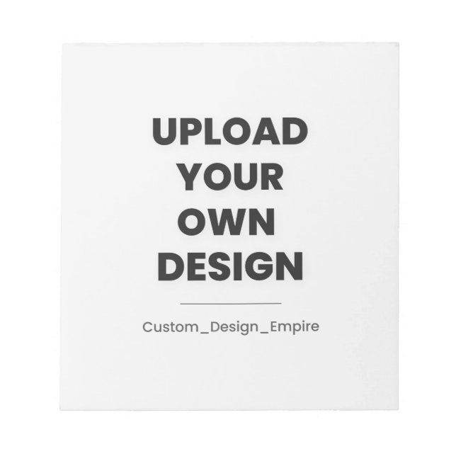 Upload Your Own Design Here | Custom Template Anteckningsblock (Framsida)