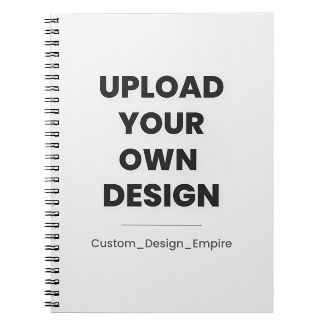 Upload Your Own Design Here | Custom Template Anteckningsbok (Framsidan)
