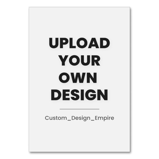 Upload Your Own Design Here | Custom Template Bordsnummer (Framsidan)
