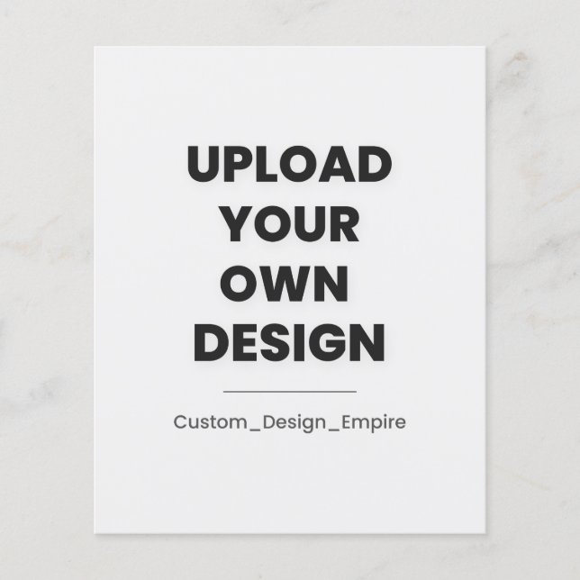 Upload Your Own Design Here | Custom Template Flygblad (Framsidan)