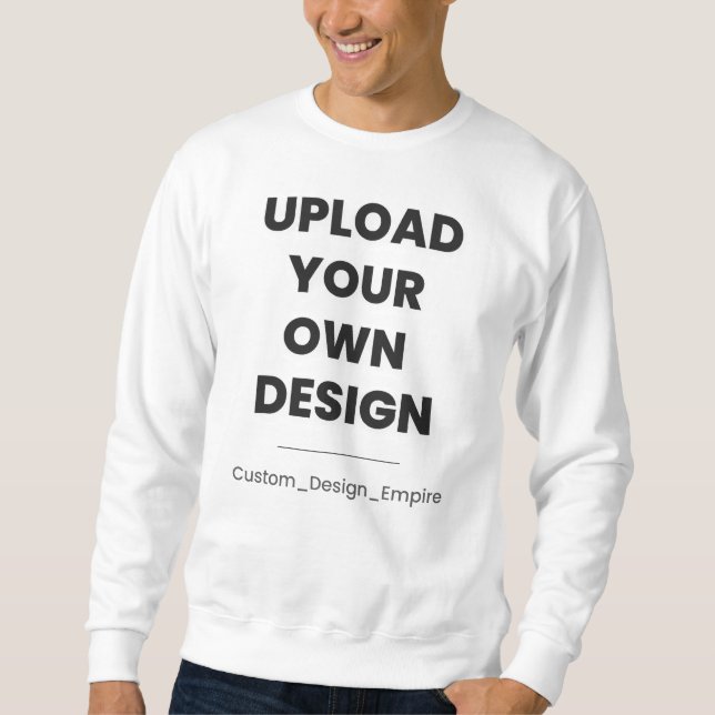 Upload Your Own Design Here | Custom Template Lång Ärmad Tröja (Framsida)