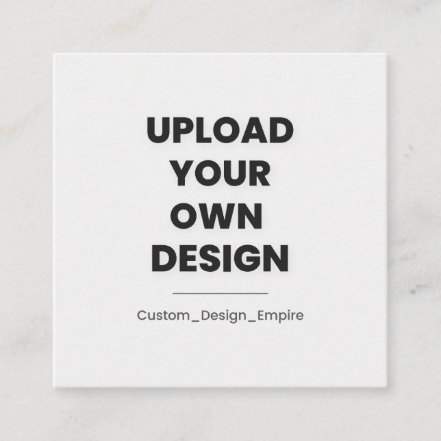 Upload Your Own Design Here | Custom Template Rabattkort (Framsida)