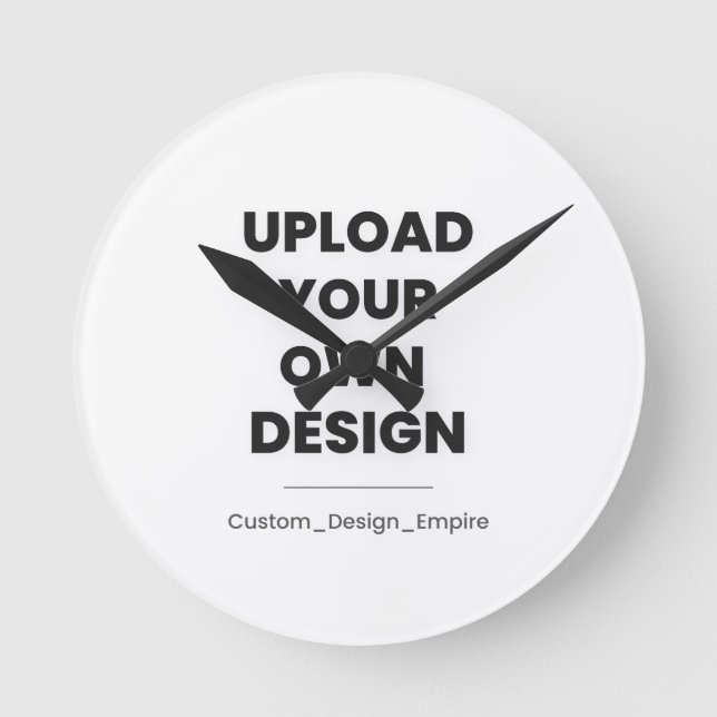 Upload Your Own Design Here | Custom Template Rund Klocka (Framsida)