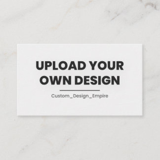 Upload Your Own Design Here | Custom Template Tidsbeställning Kort