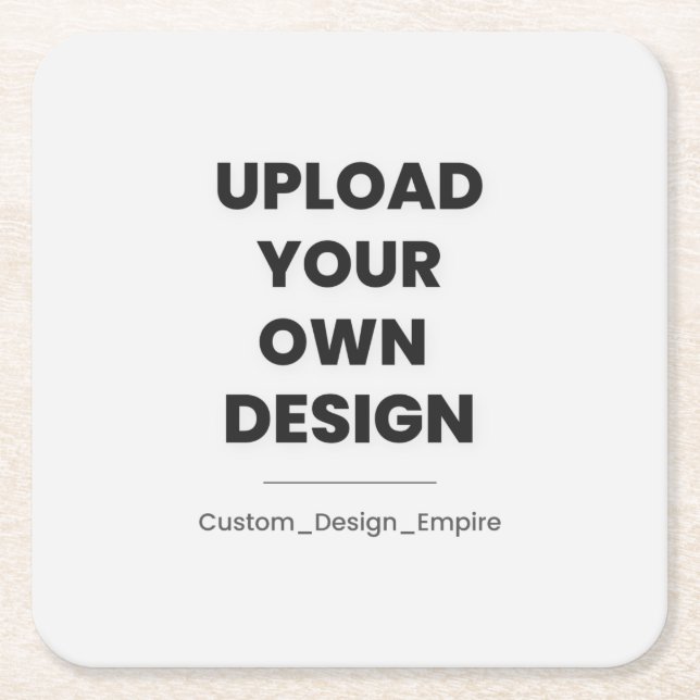 Upload Your Own Design Here | Custom Template Underlägg Papper Kvadrat (Framsidan)
