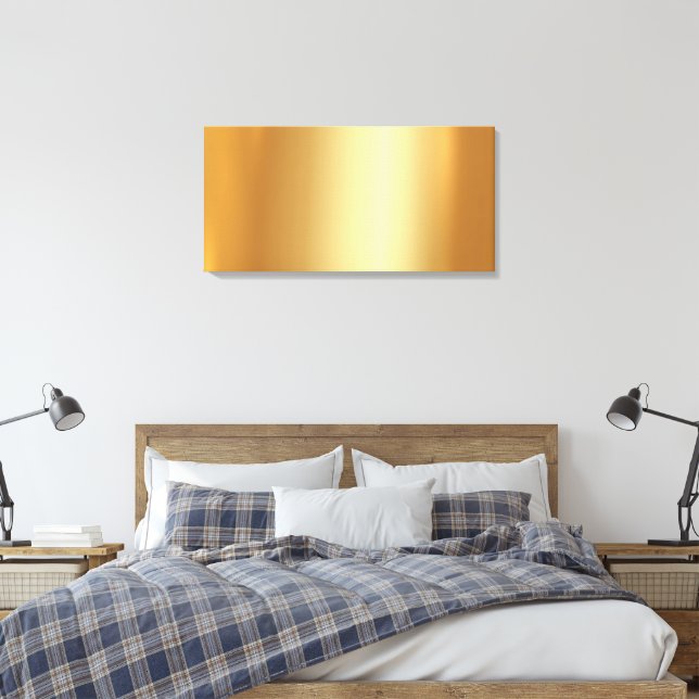 Upload Your Own Photo to Blank Gold Background Canvastryck (Insitu (sovrum))