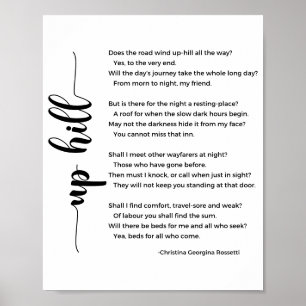 Upp Backe Dikt av Christina Georgina Rossetti Poster