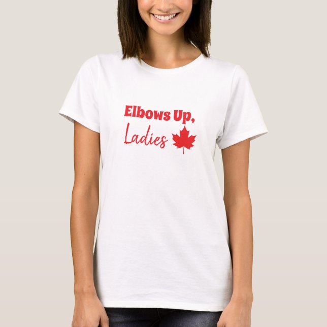 Upp, Dam! Canadian Menopause Militia T Shirt (Framsida)