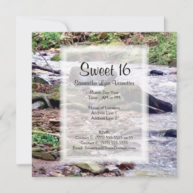 Upp i bäcken inbjudningar (Framsida)