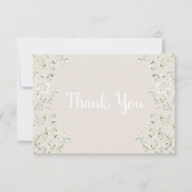 Upp i Clouds Baby Shower - tack för ditt kort (Framsida)