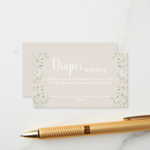 Upp i Clouds babydusch Diaper Raffle Card Tilläggskort