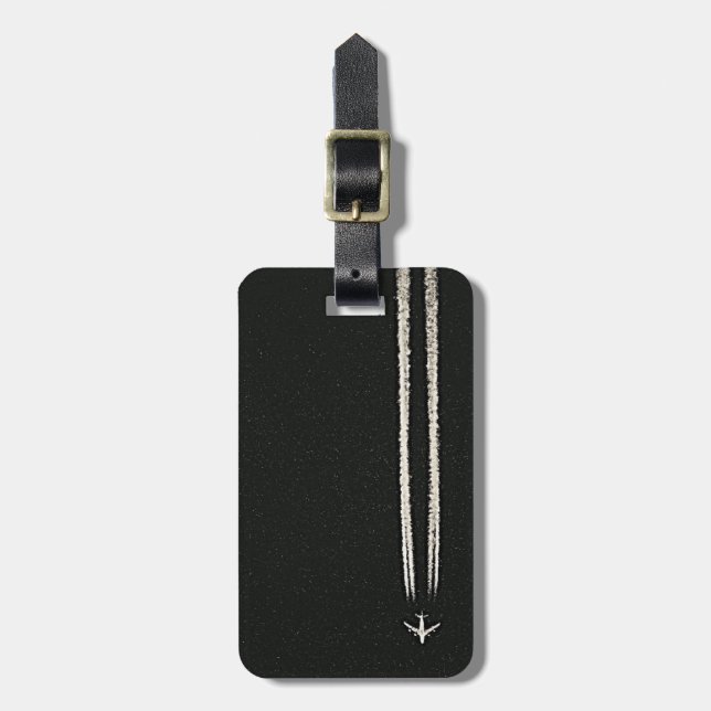 Upp i den himmel-/för kickhöjdflygplan contrailen bagagebricka (Vertikal Framsida)